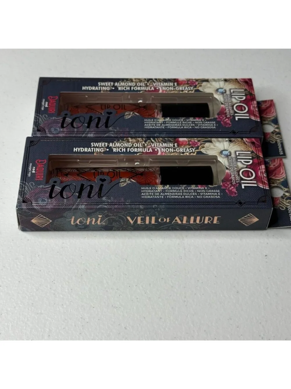 Ioni Lip Oil 2 Pack Daquiri Red Sweet Almond Vitamin E Hydrating New